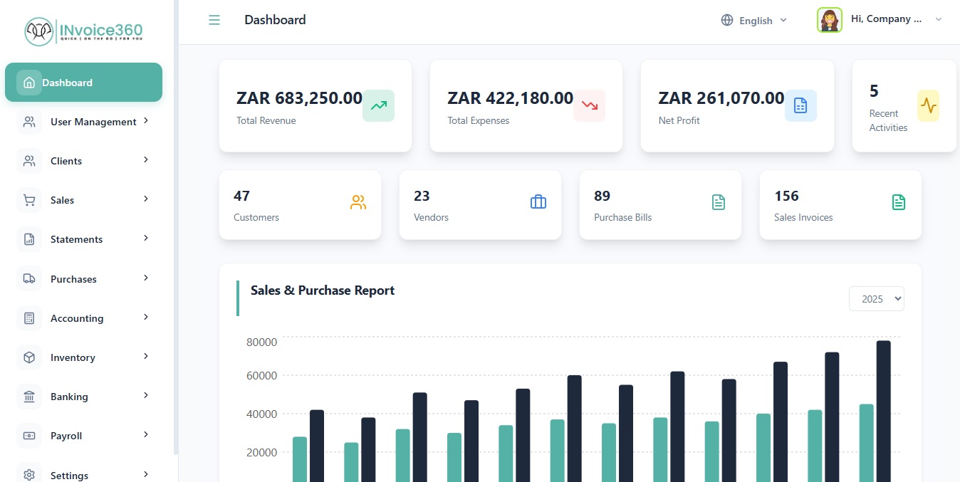 Invoice360 Dashboard